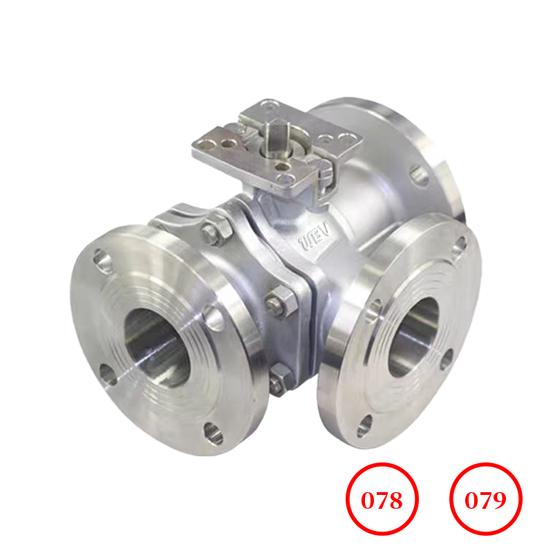 機(jī)械部法蘭高平臺三通球閥 JB flange high-platform tee ball valve Q44-Q45F-16