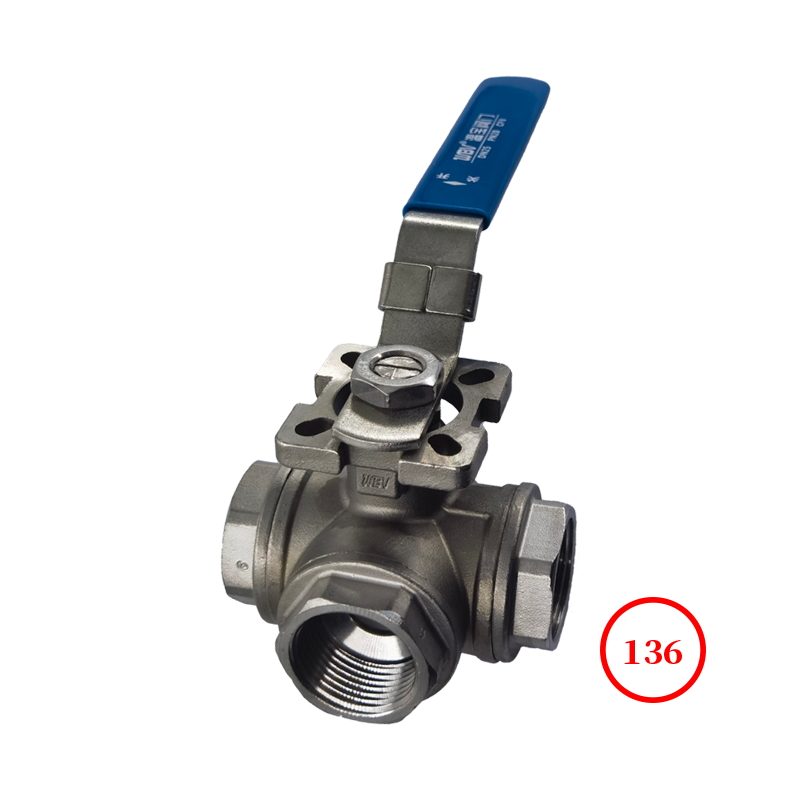 內(nèi)螺紋高平臺三通球閥 RC high-platform tee ball valve Q14/Q15F-64