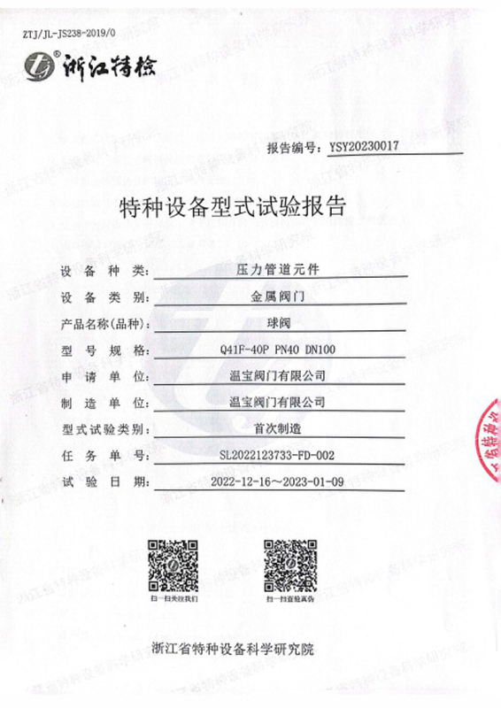 特種設(shè)備型式試驗(yàn)報(bào)告 特種設(shè)備型式試驗(yàn)報(bào)告